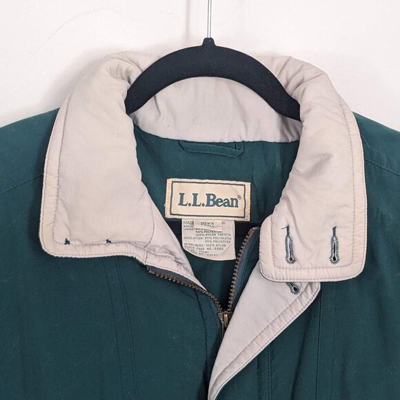 Vintage LL Bean Parka Coat Jacket Size Small Green Insulated - Picture 4 of 8